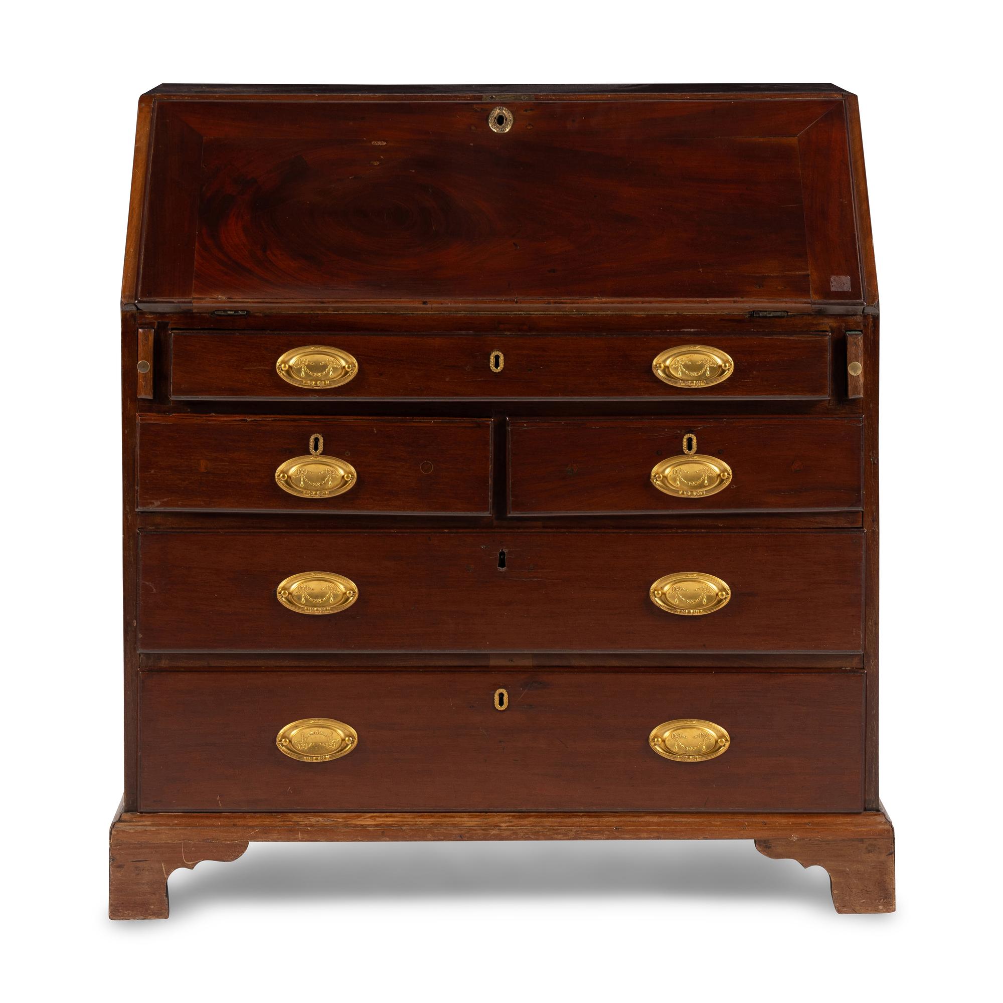 A George III Mahogany Slant-Front Desk