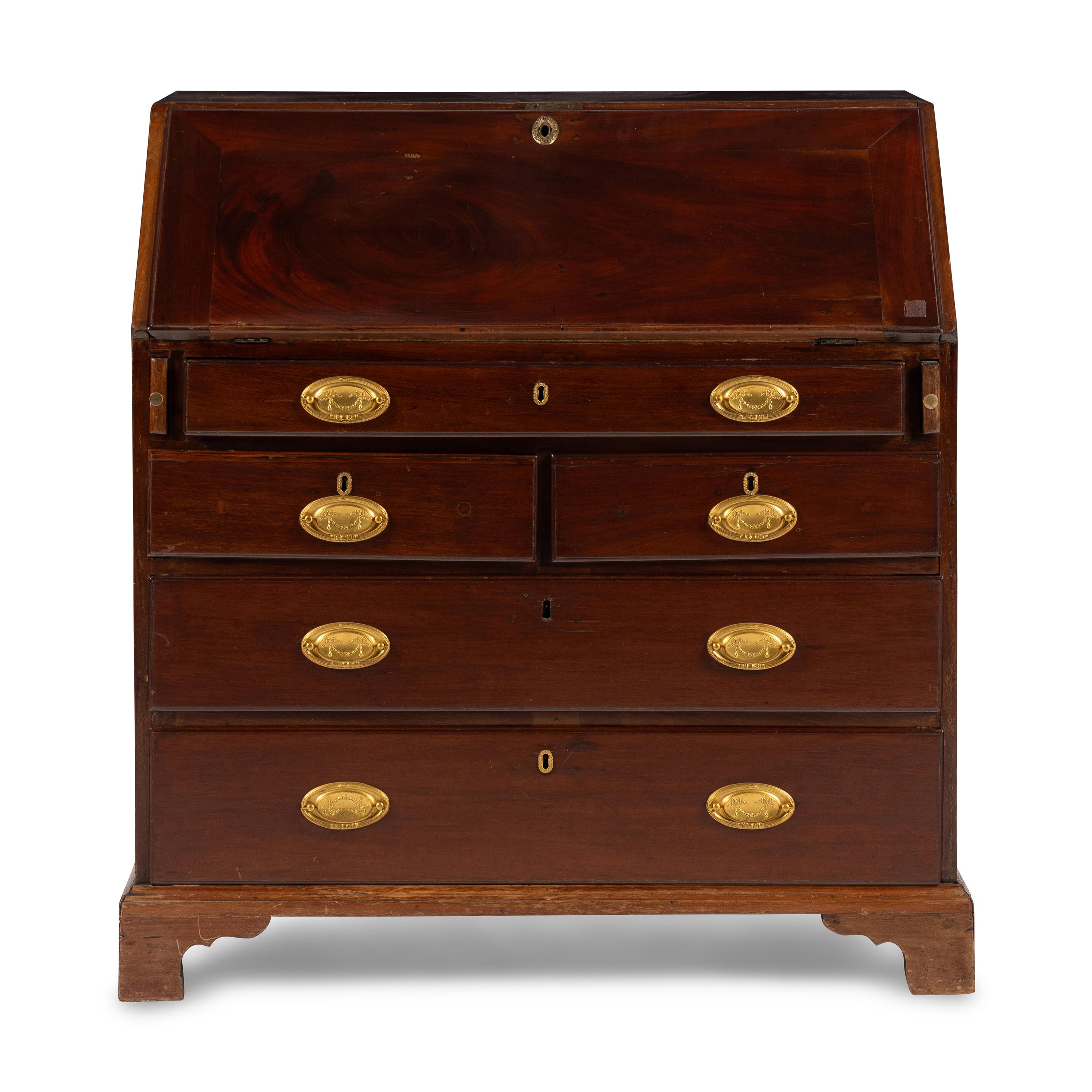 A George III Mahogany Slant-Front Desk