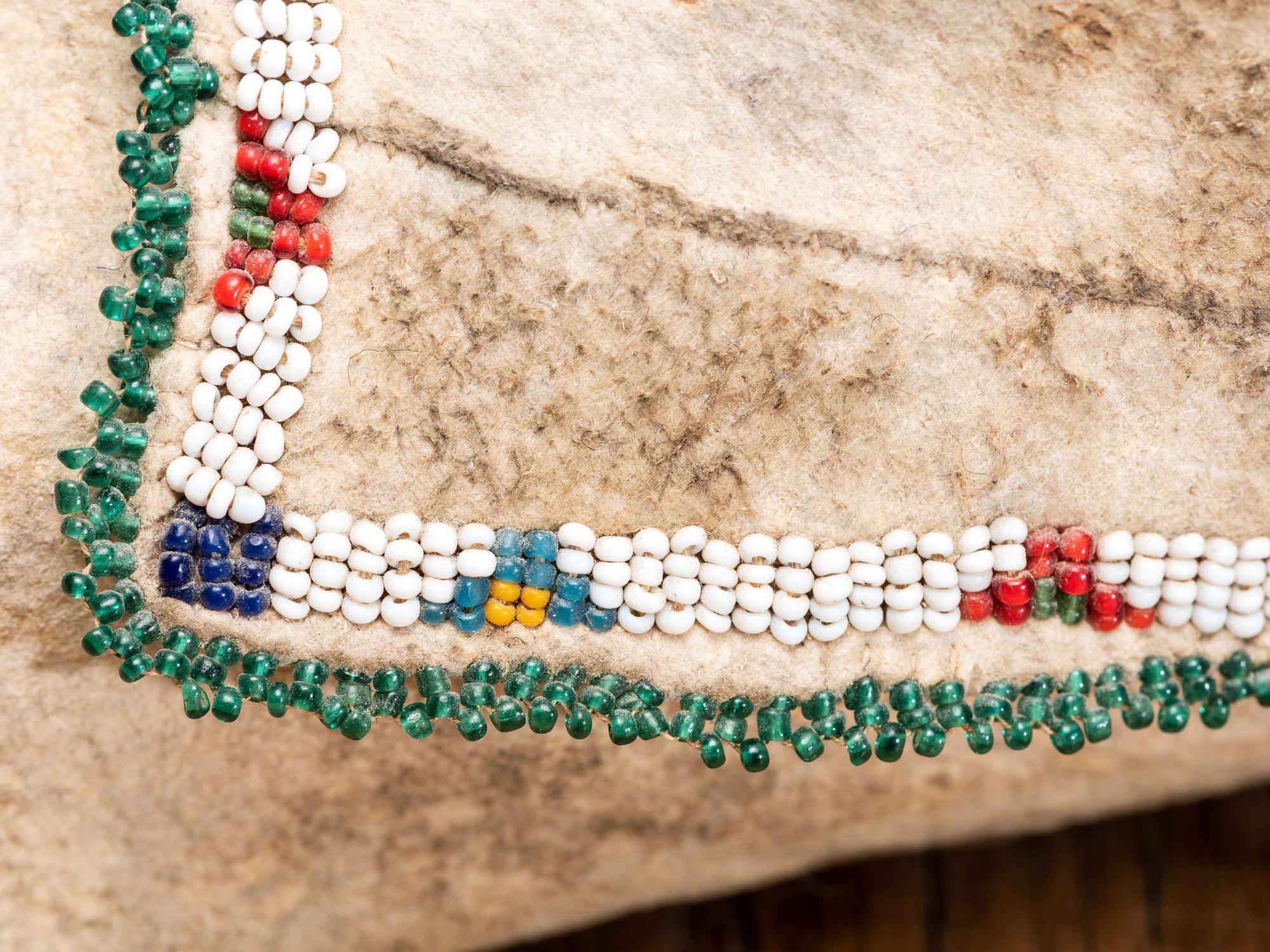 Comanche Beaded Hide Moccasins