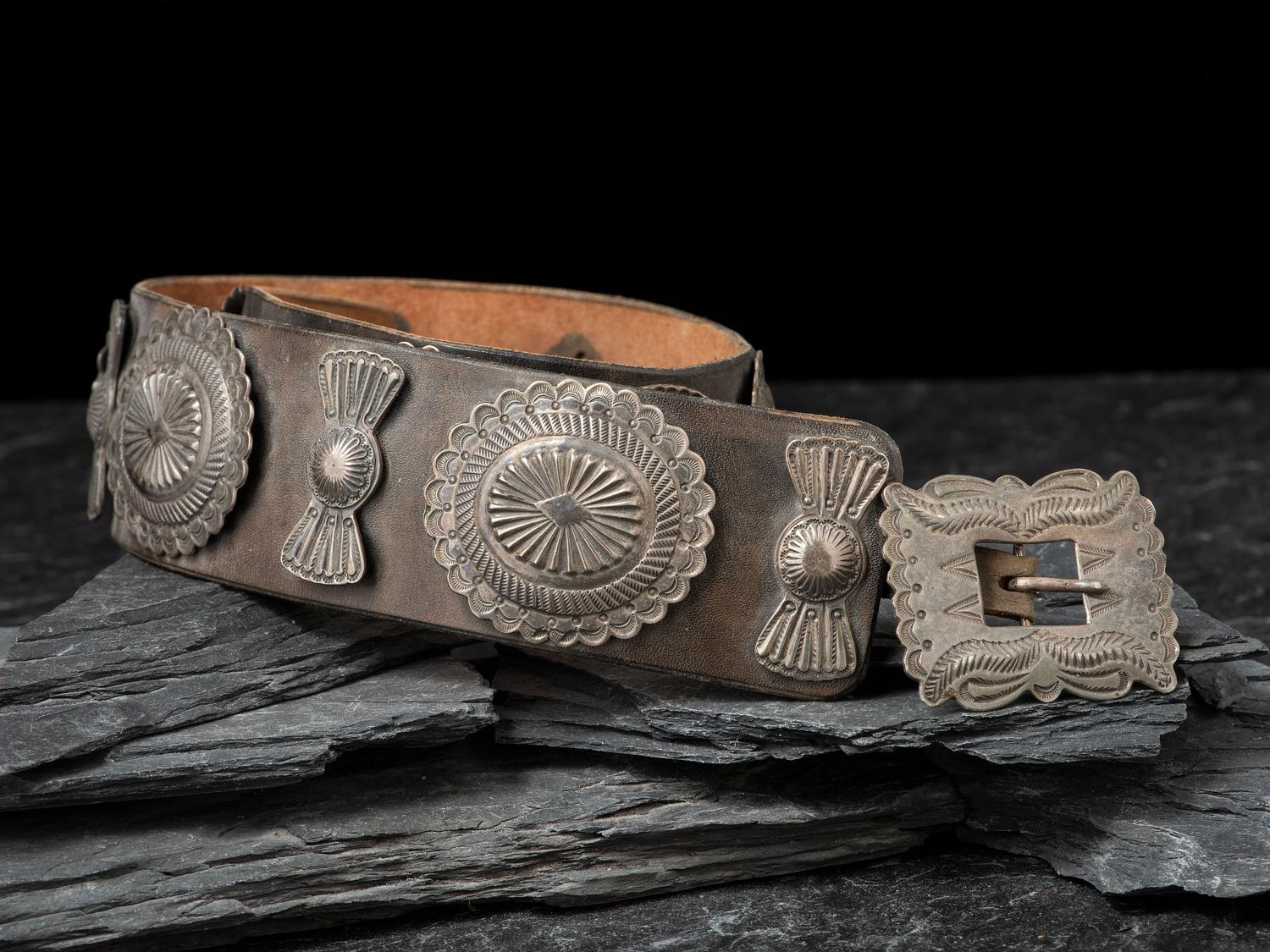 Navajo Silver Concha Belt