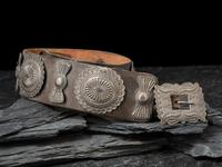 Navajo Silver Concha Belt