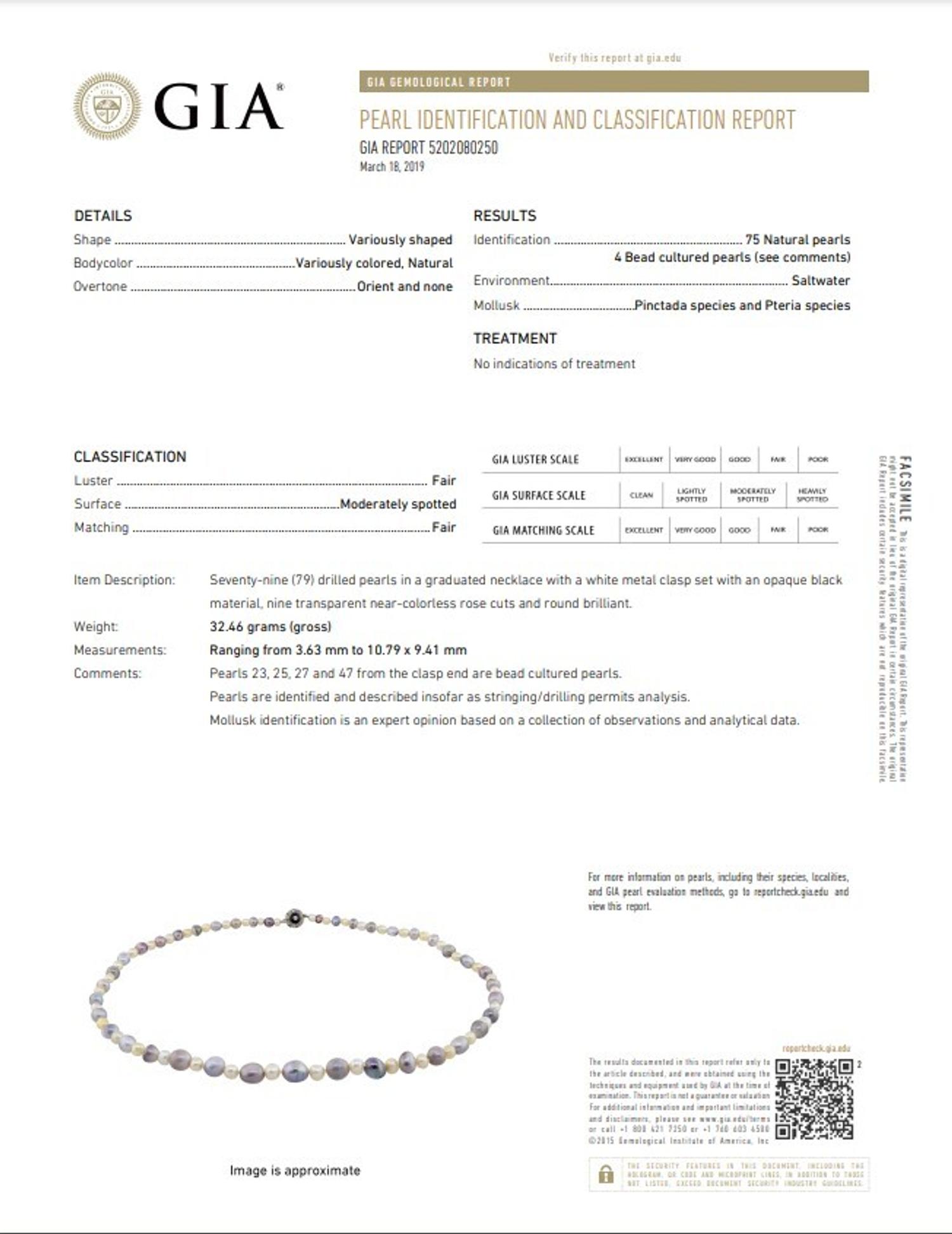 MULTICOLORED NATURAL AND CULTURED PEARL NECKLACE