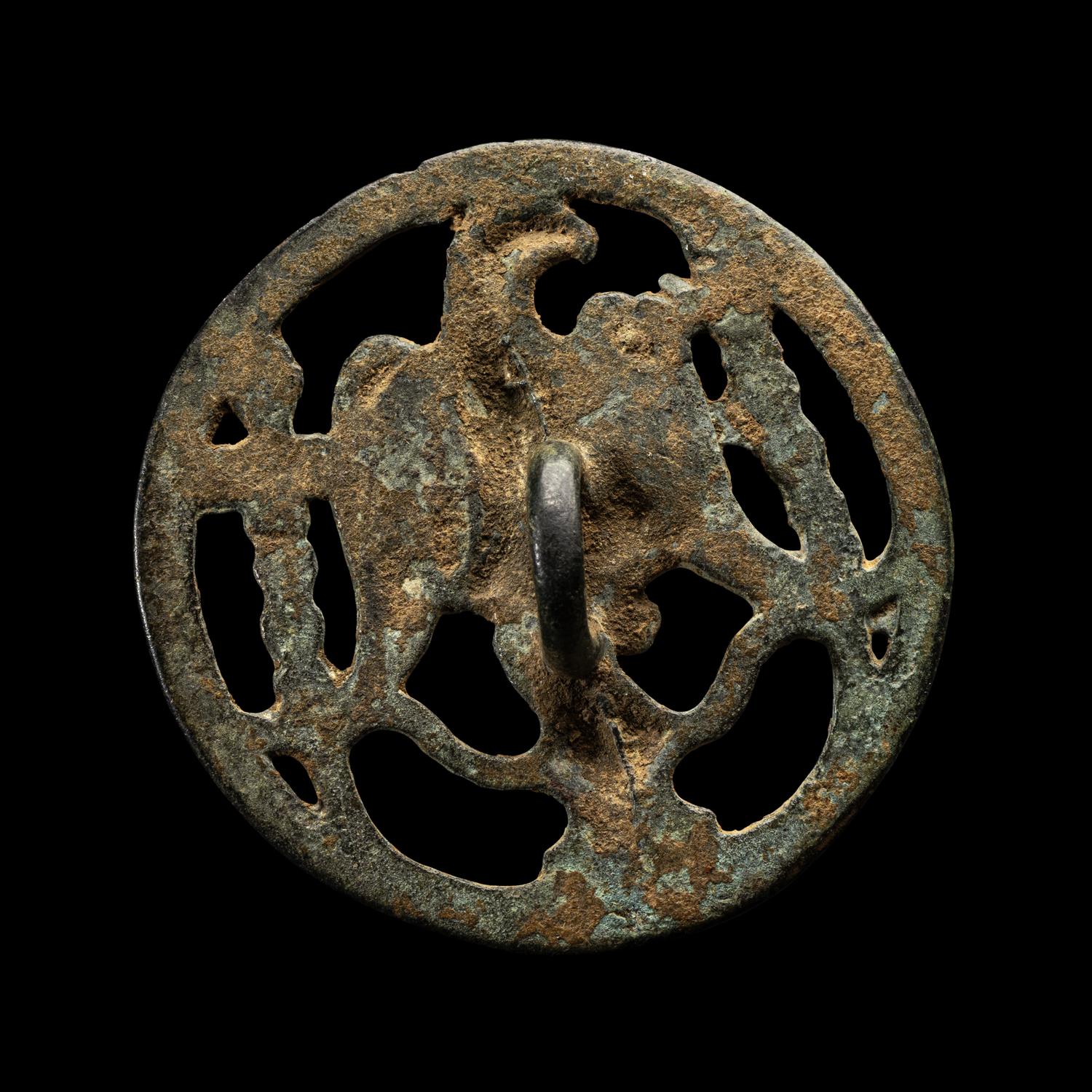 A Roman Bronze Phalera with Eagle