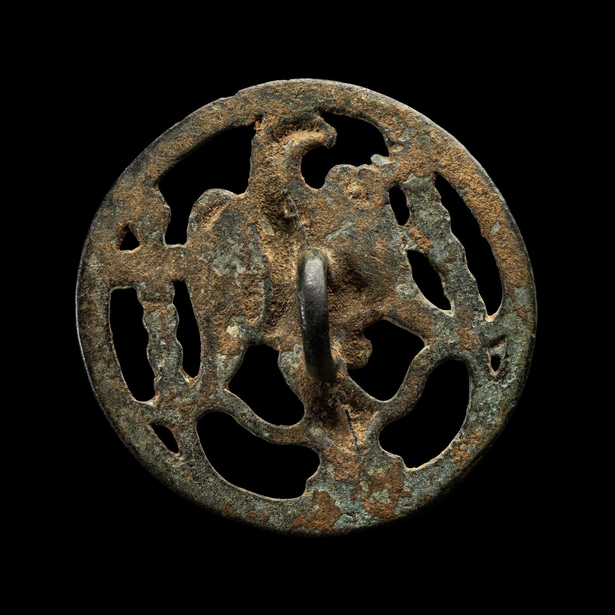 A Roman Bronze Phalera with Eagle