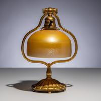 Tiffany Studios New York (American, 1880–1930) — Doré Harp Desk Lamp, base model no. 419, c. 1910