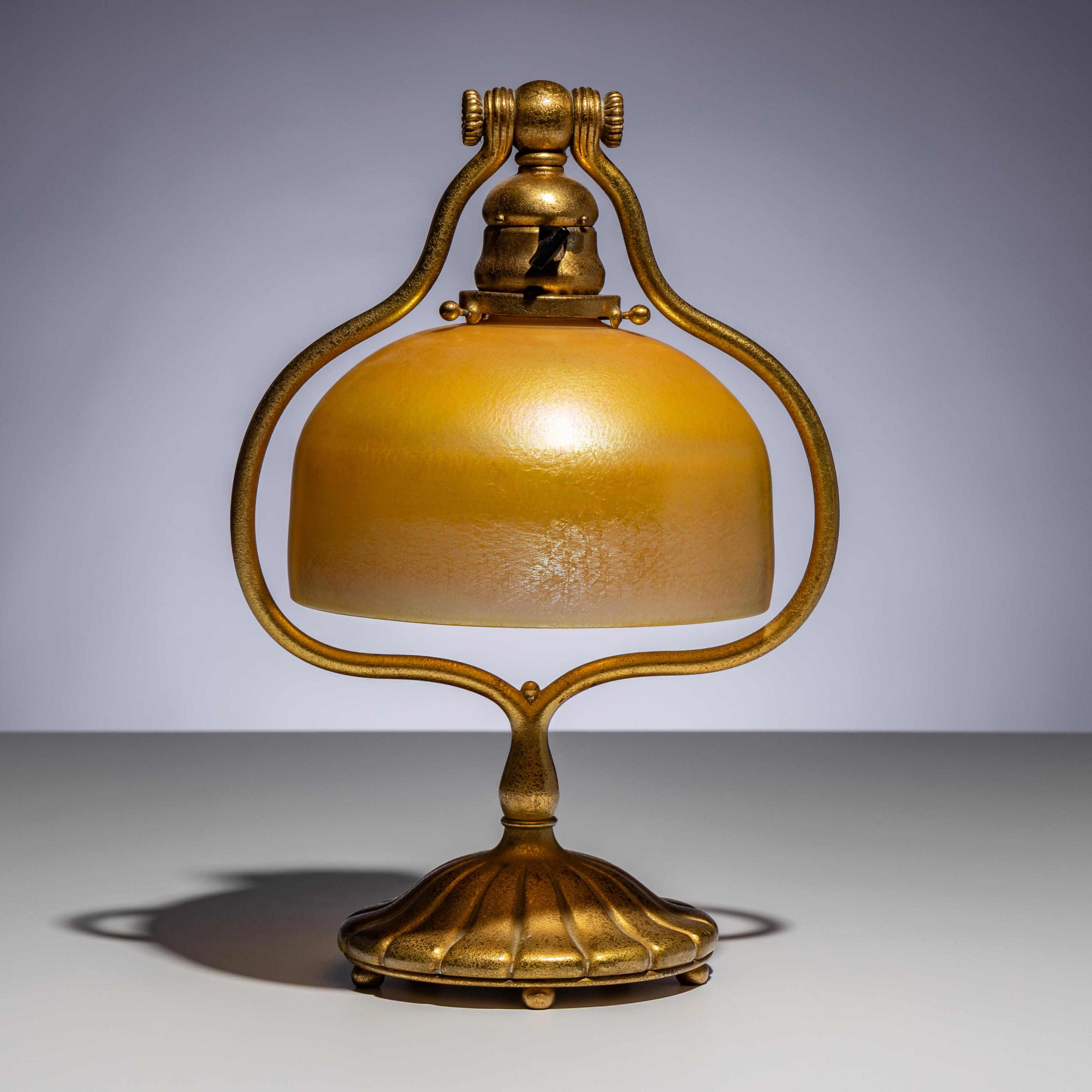 Tiffany Studios New York (American, 1880–1930) — Doré Harp Desk Lamp, base model no. 419, c. 1910