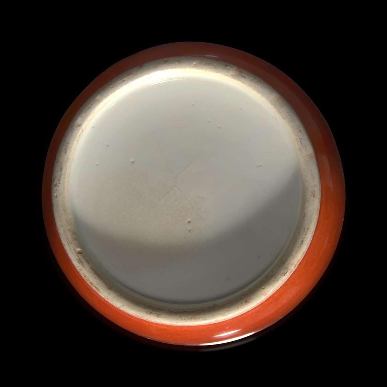 A Chinese coral ground rouleau vase 珊瑚地棒槌瓶
