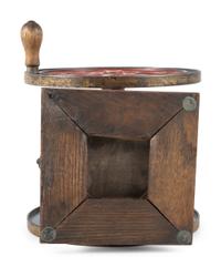 A Charles Parker No. 3000 Painted and Parcel Gilt Double-Wheeled Cast Iron Coffee Mill