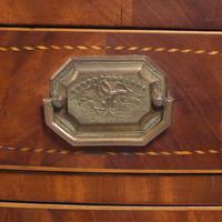 A Fine Federal Inlaid and Figured Mahogany Serpentine Sideboard