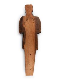A Northern European Carved Fruitwood Figural Architectural Element