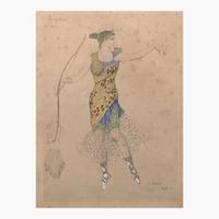 Leon Bakst (Russian, 1866–1924) Pas de Diane (Costume Design for 'Diane')