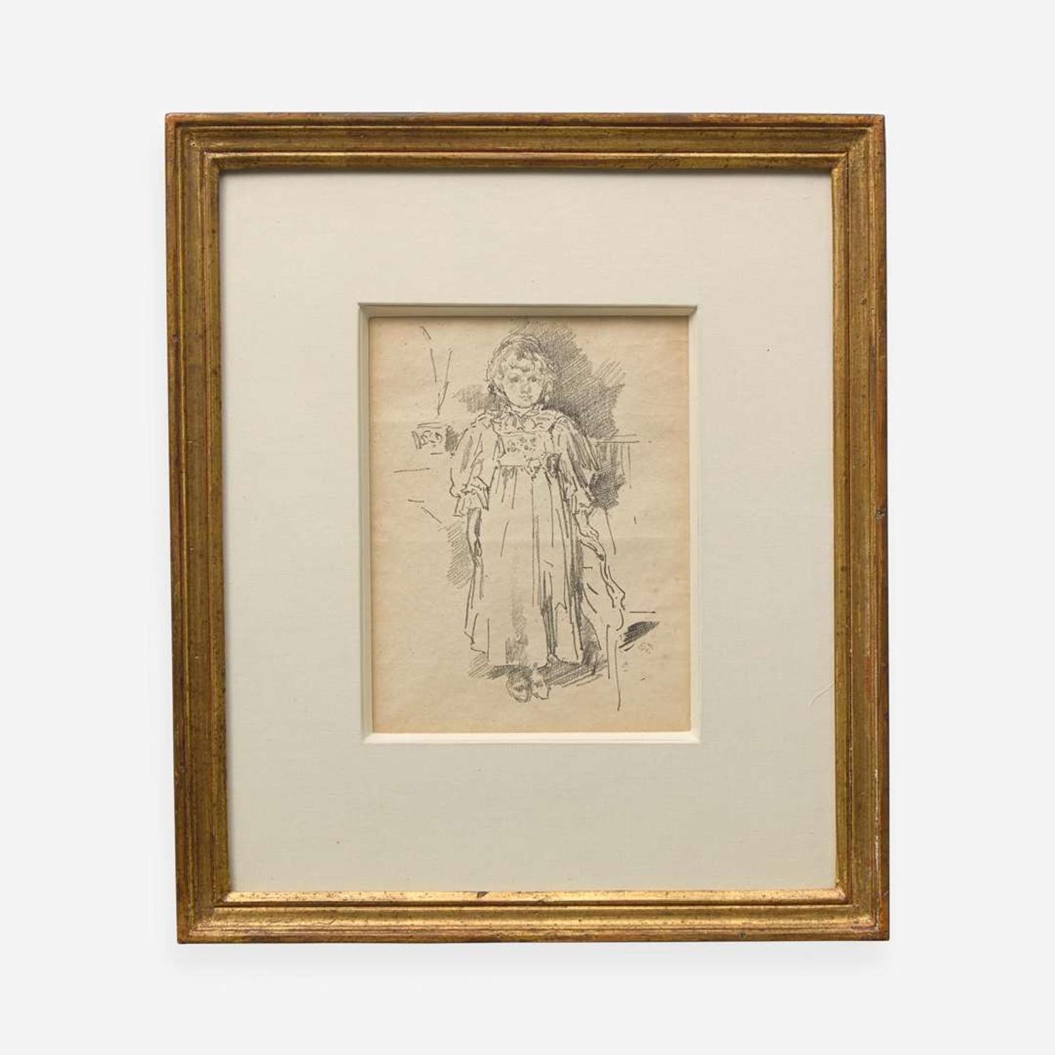 James Abbott McNeill Whistler (American, 1834-1903) Little Evelyn