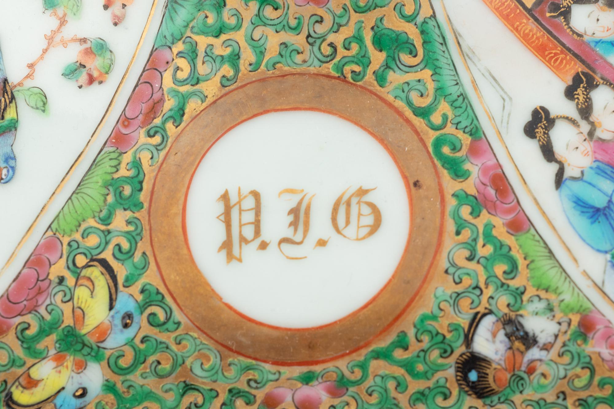A Collection of Chinese Export Rose Medallion Porcelain Articles
