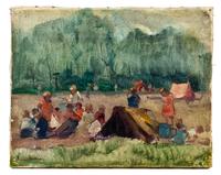 Louis Soonius, (Netherlands, 1883-1956), Picnic Scene