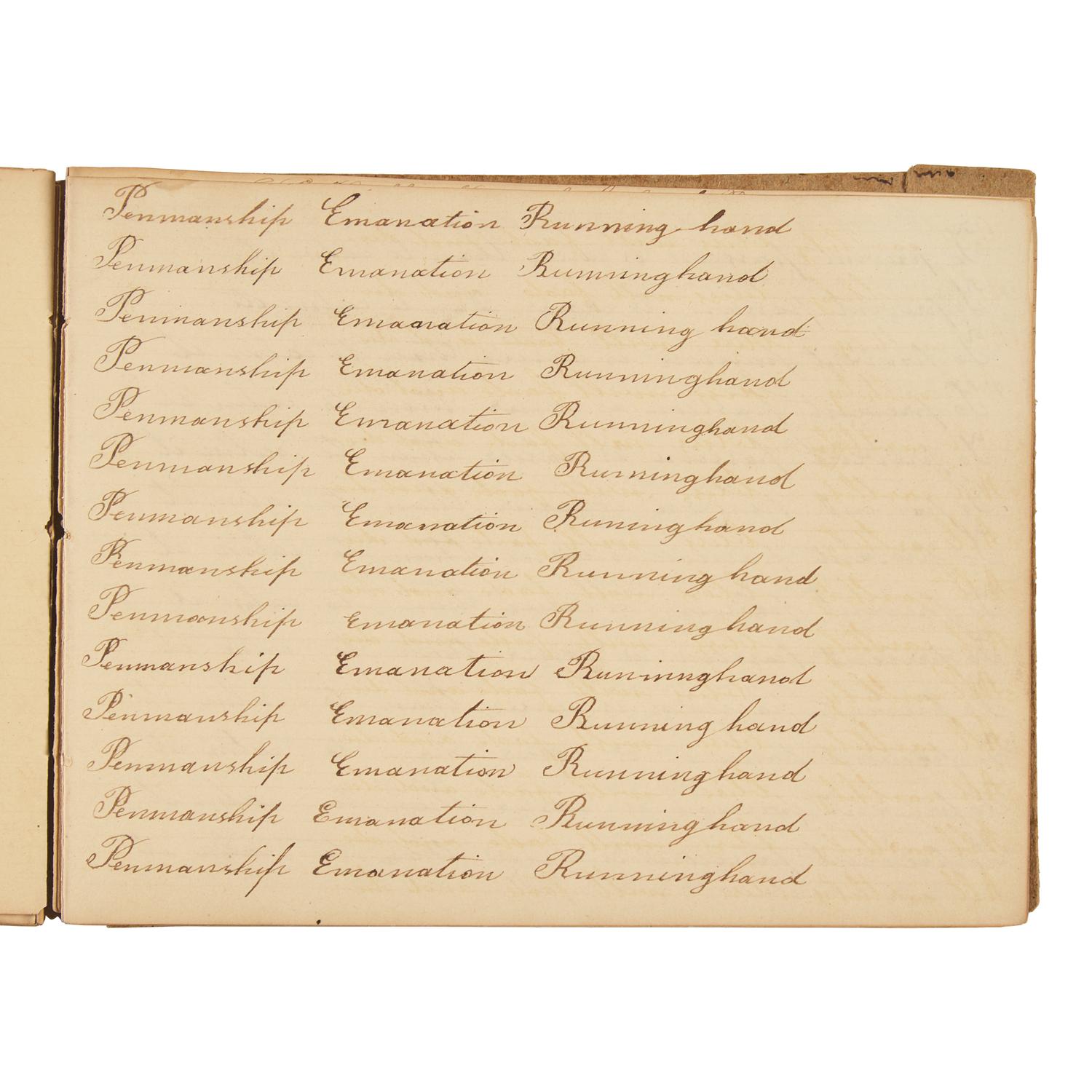 [African Americana] Poem Copied from The Liberator , Mentioning the Murder of Elijah Lovejoy, in a 19th Century American Penmanship Book