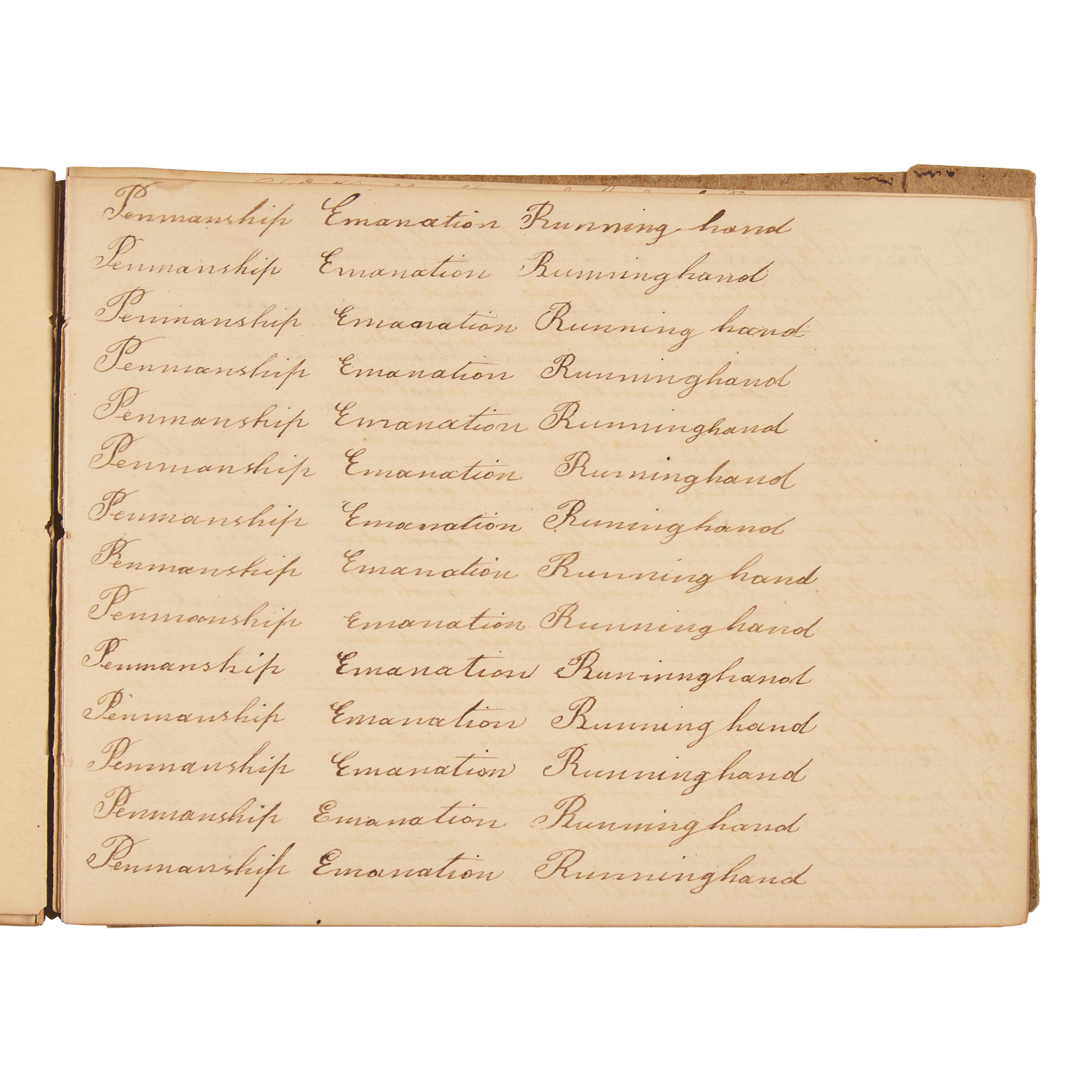 *[African Americana] Poem Copied from The Liberator , Mentioning the Murder of Elijah Lovejoy, in a 19th Century American Penmanship Book