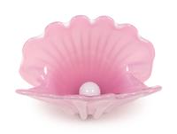 A Shell-Form Pink Glass Vase