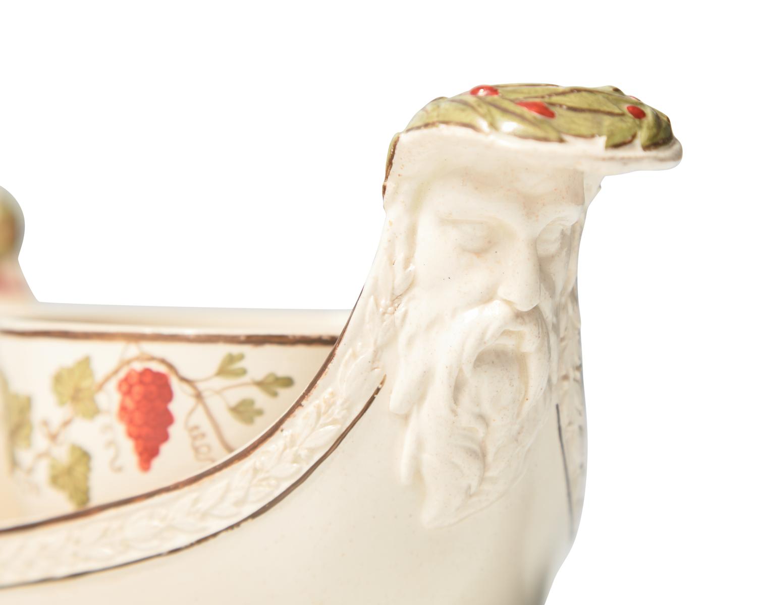 A Wedgwood Enameled Creamware Condiment Stand