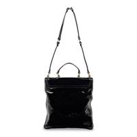 GUCCI, BLACK PATENT BRITT TOTE BAG