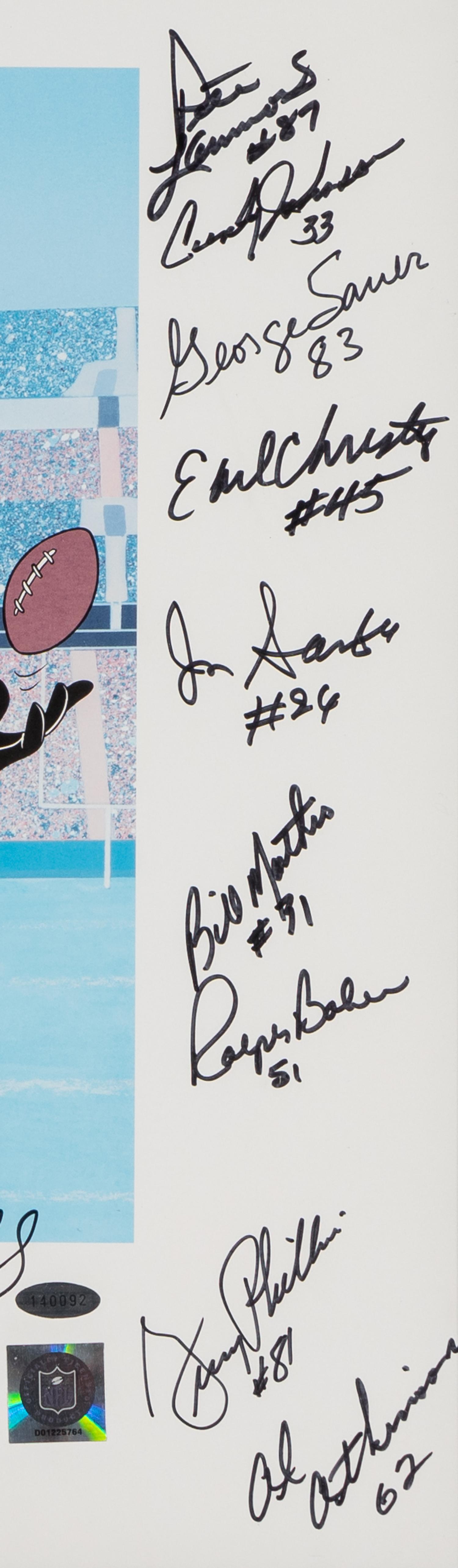 A 1969 New York Jets Team Signed Looney Tunes "The Jet Set" Animation Cel lncluding Joe Namath,