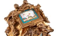 A Gilt Bronze and Sèvres Style Porcelain Carriage Clock