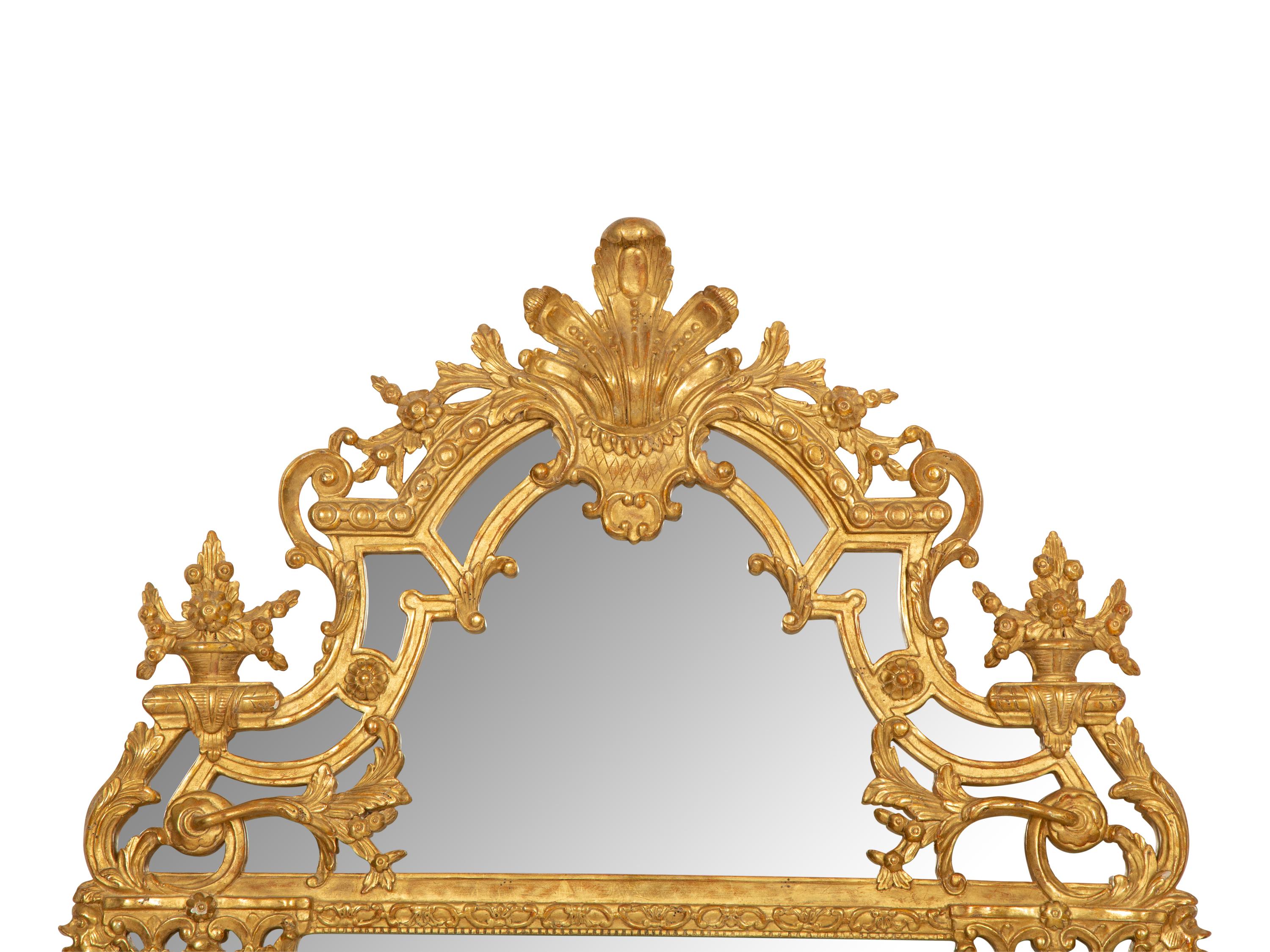 A Louis XV Style Giltwood Mirror