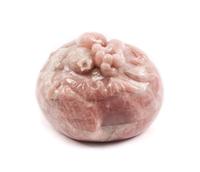A Chinese Carved Rose Quartz Covered Box Height 12 inches.