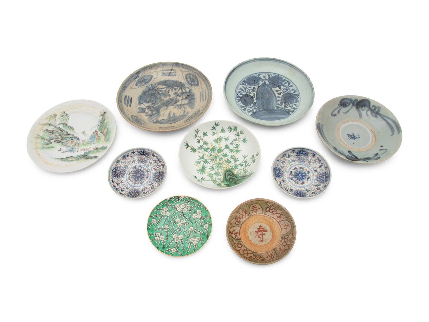 Nine Chinese Porcelain Plates