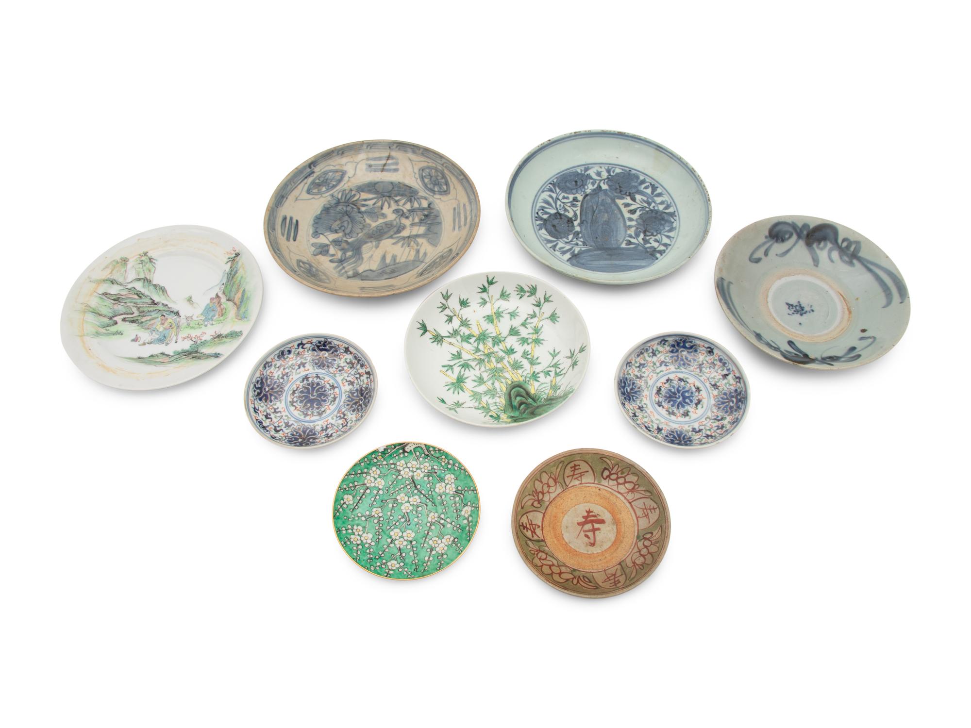 Nine Chinese Porcelain Plates