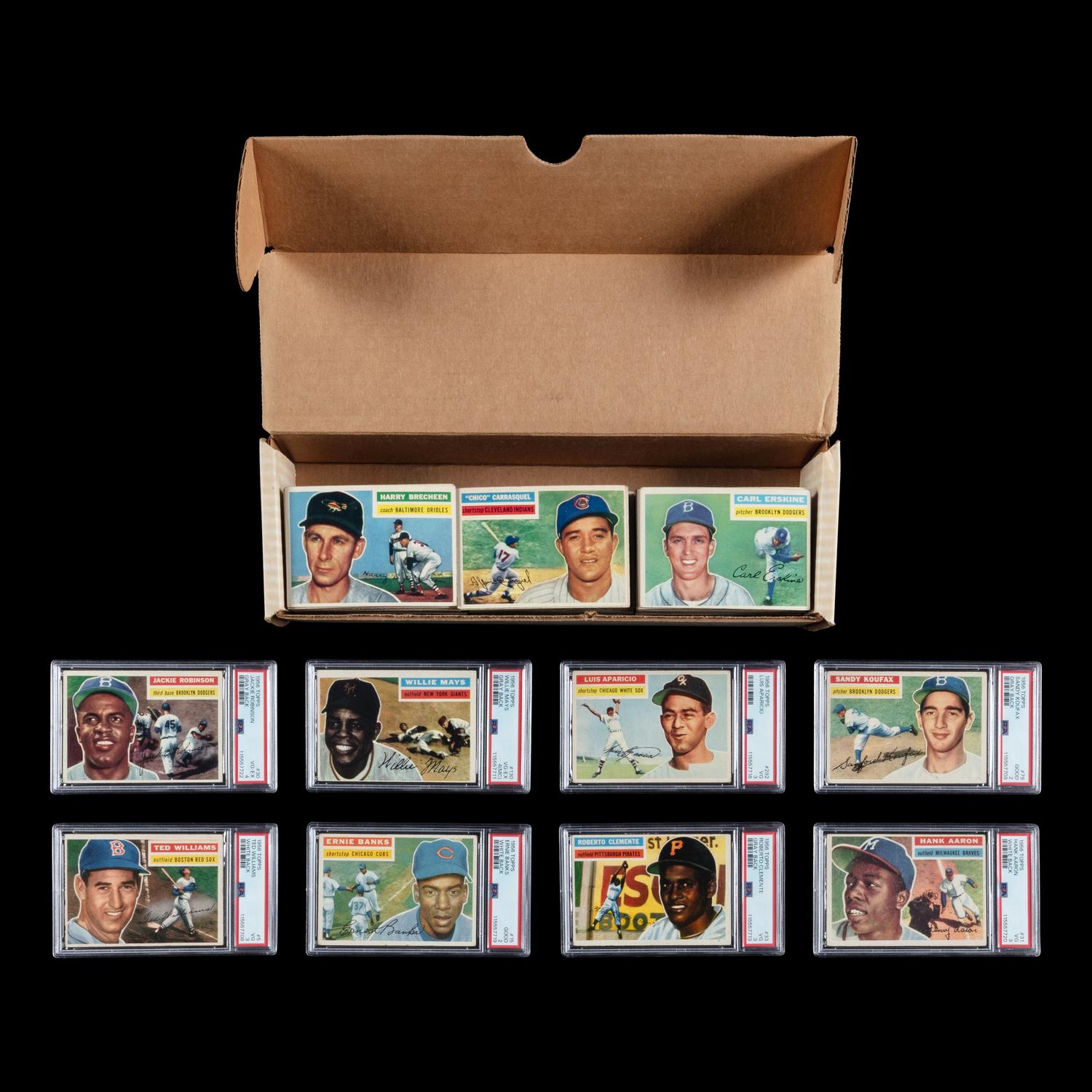 A Complete Set of 1956 Topps Baseball Cards (340/340) from The Collection of David Eisenhower