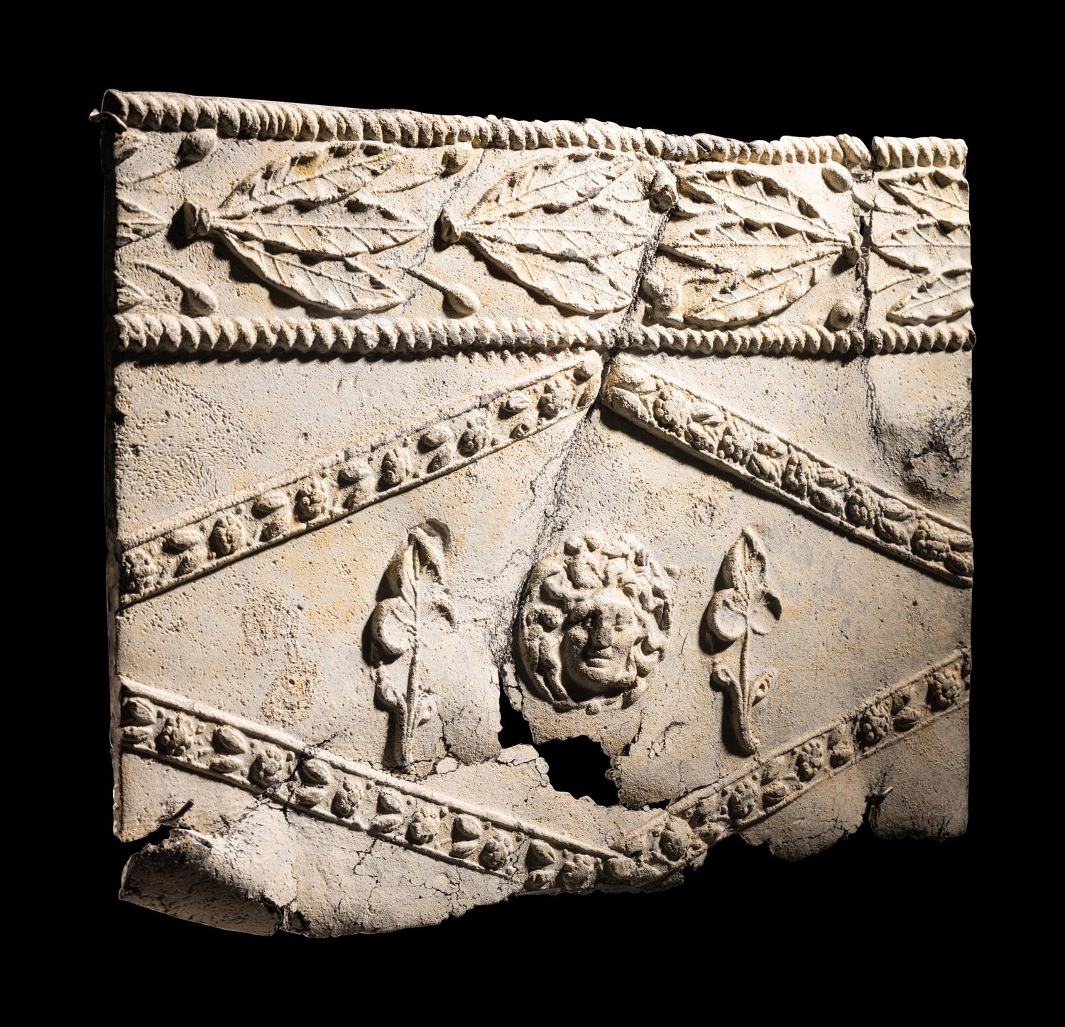 A Lead Sarcophagus Fragment