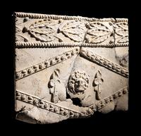 A Lead Sarcophagus Fragment
