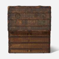 A Louis Vuitton Rayée Canvas Steamer Trunk Circa 1880
