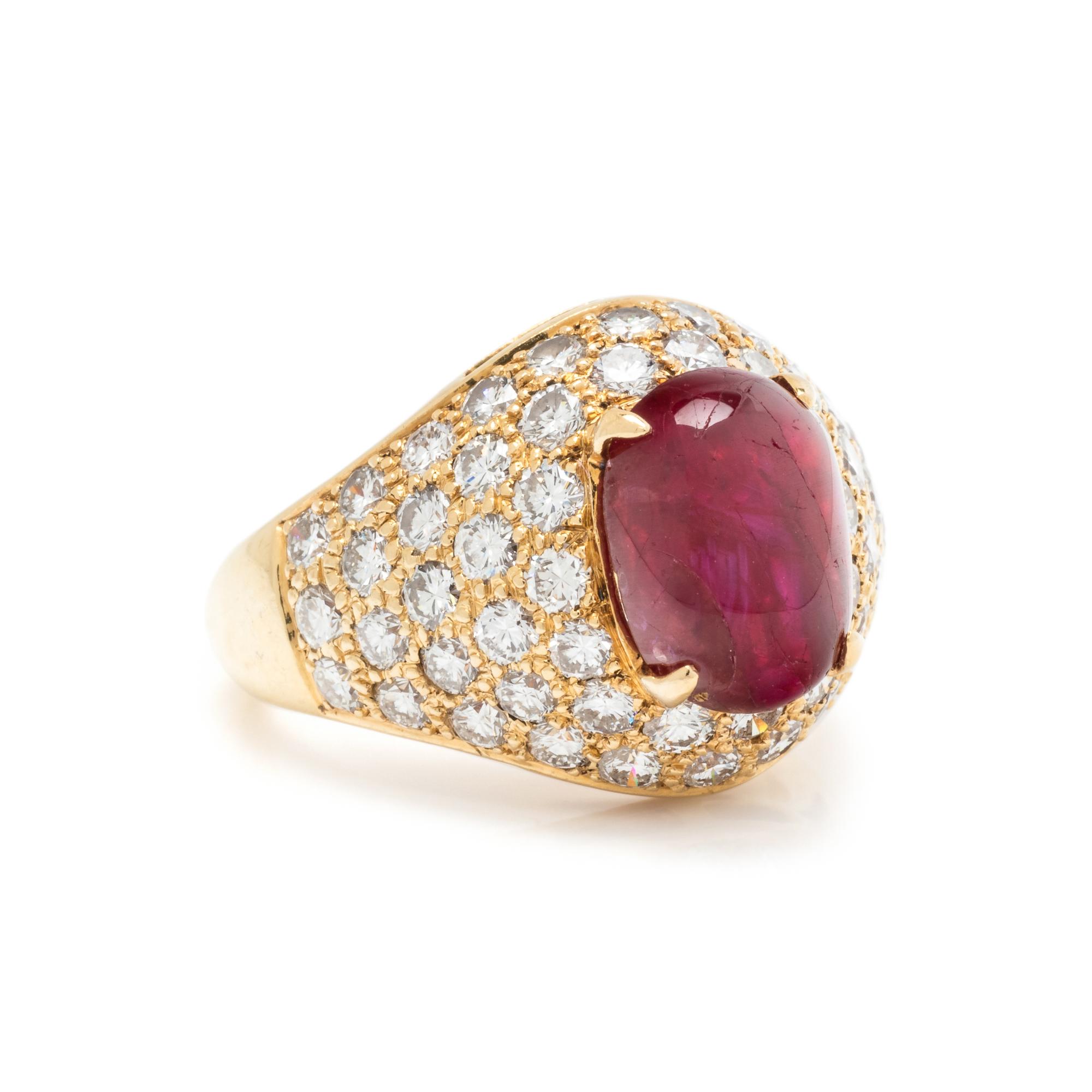 VAN CLEEF & ARPELS, RUBY AND DIAMOND RING