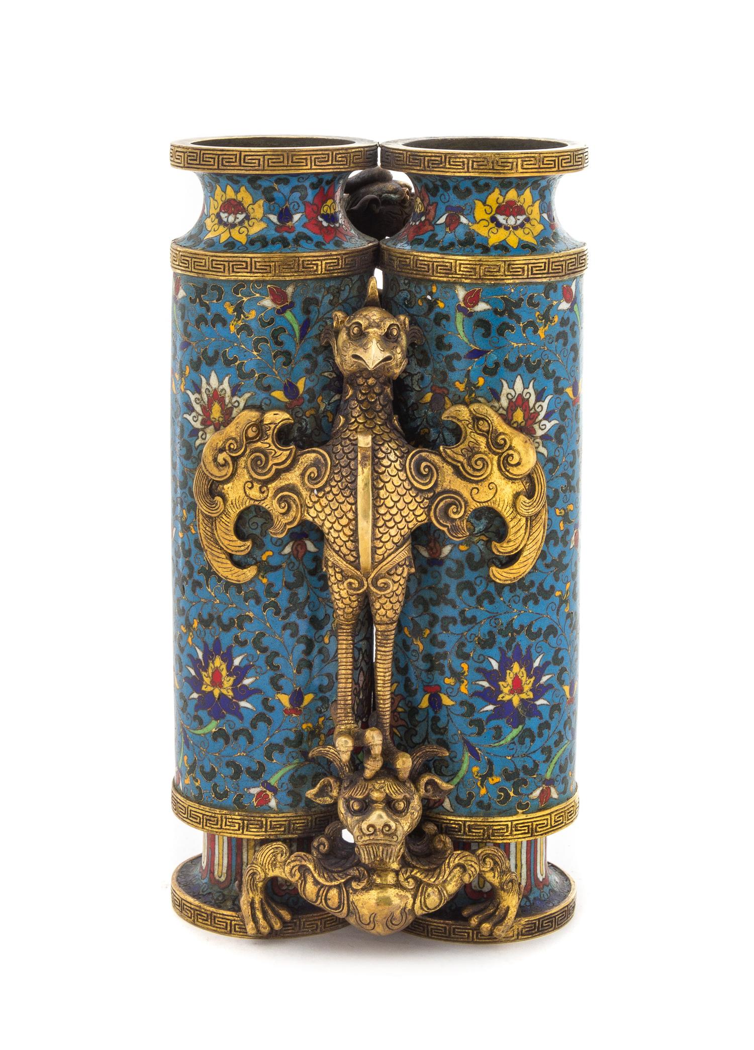A Cloisonne Enamel 'Champion' Vase