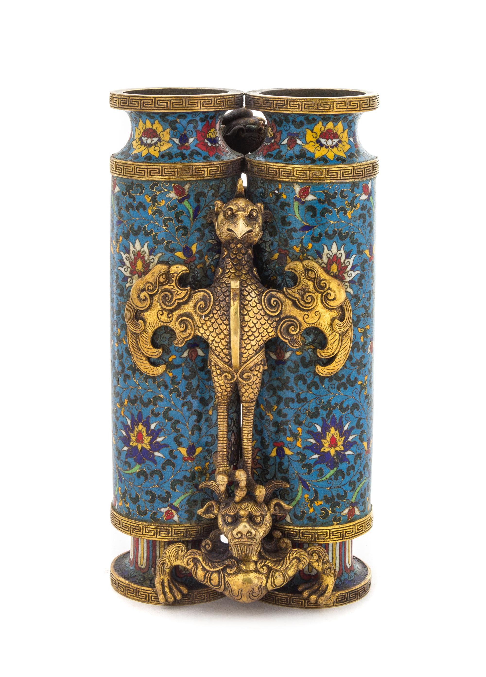 A Cloisonne Enamel 'Champion' Vase