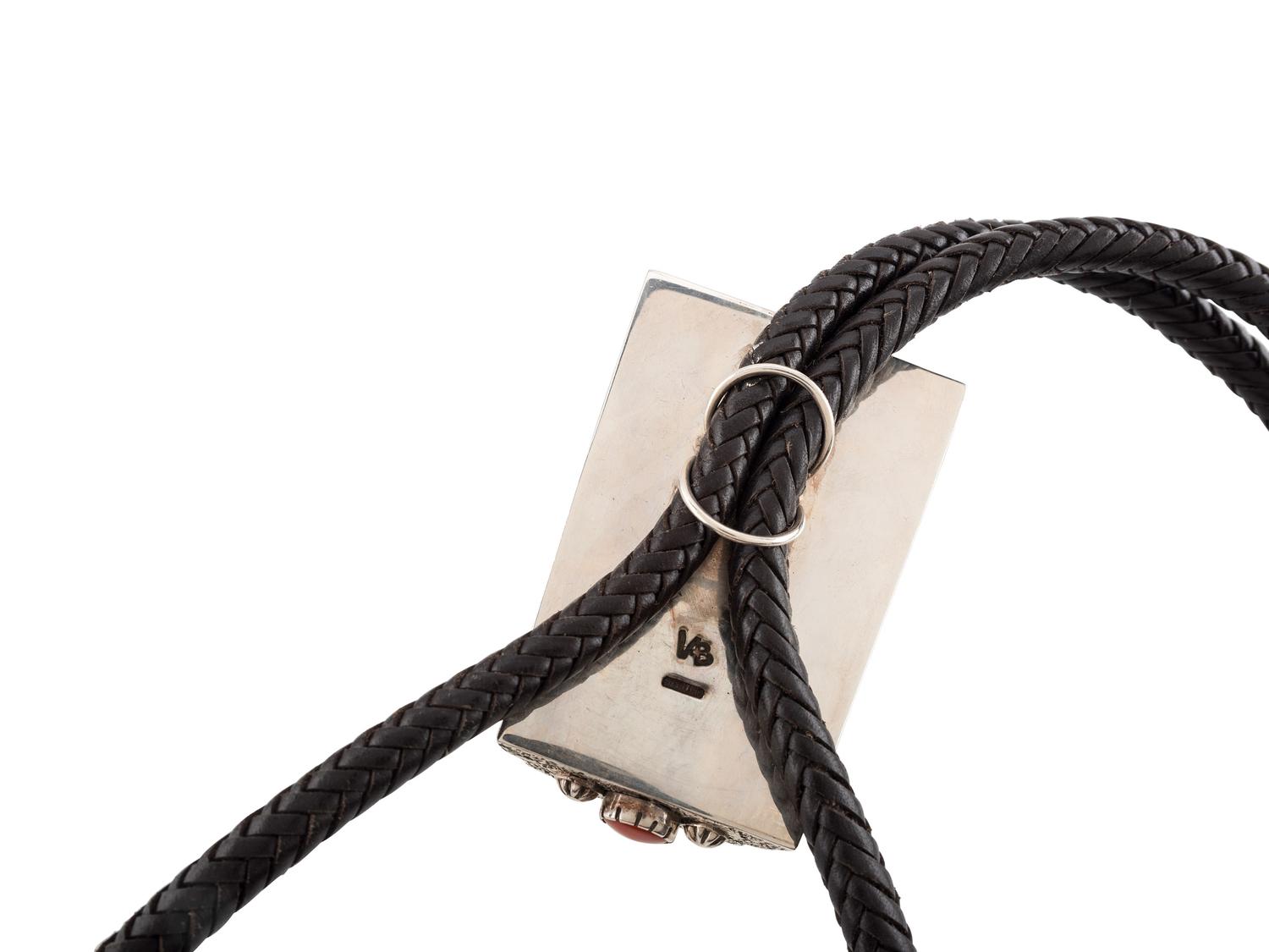 Sterling Silver and Mosaic Inlay Bolo Tie