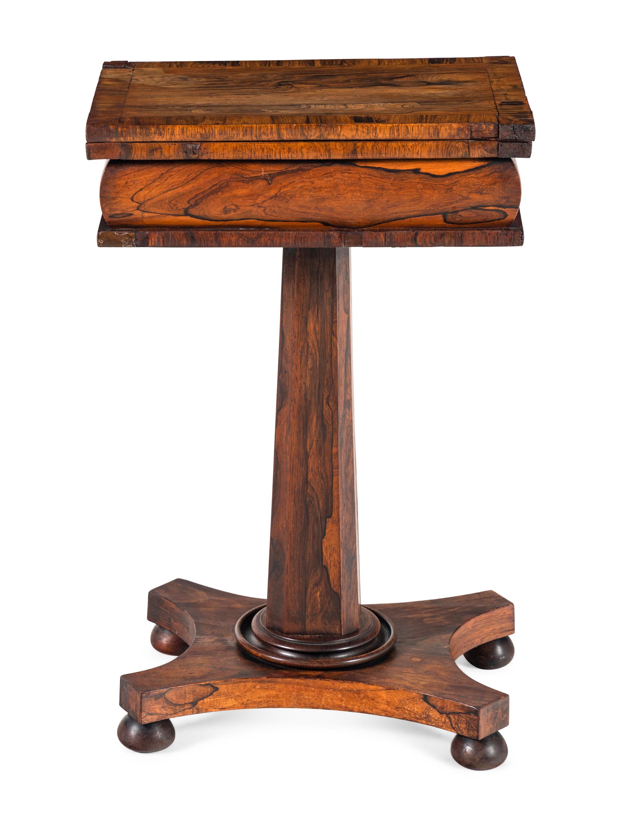 A Regency Inlaid Rosewood Game Table
