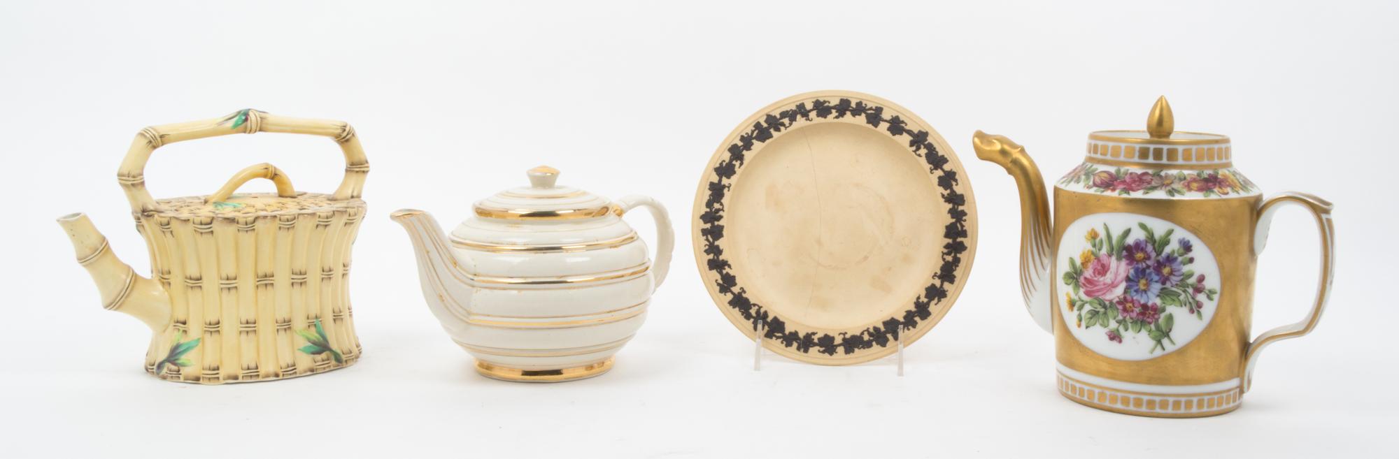A Group of Teapots Width of first overall 8 inches. — 19TH/20TH CENTURY