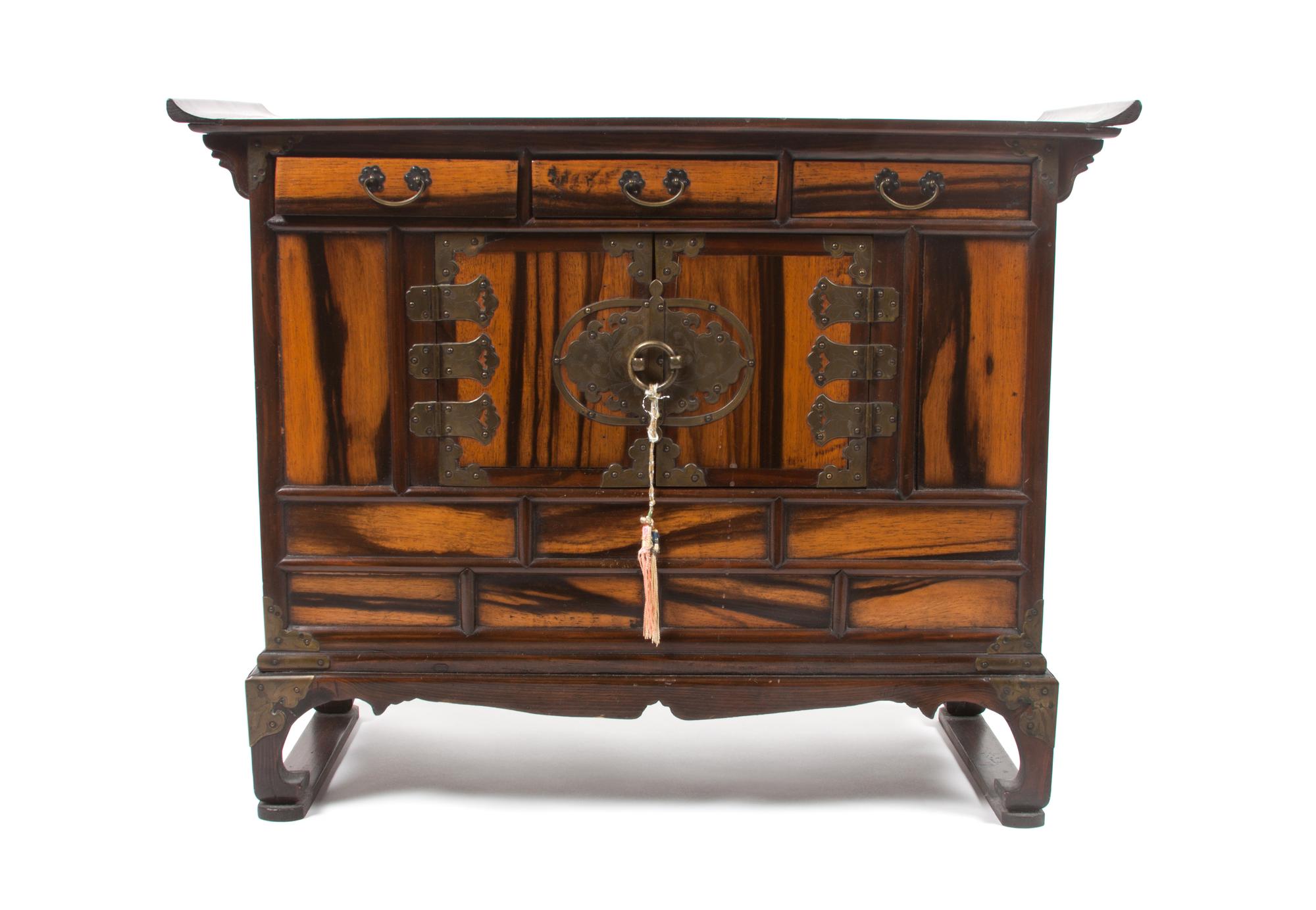 A Korean Chest Height 24 3/8 x width 31 x depth 13 1/4 inches.