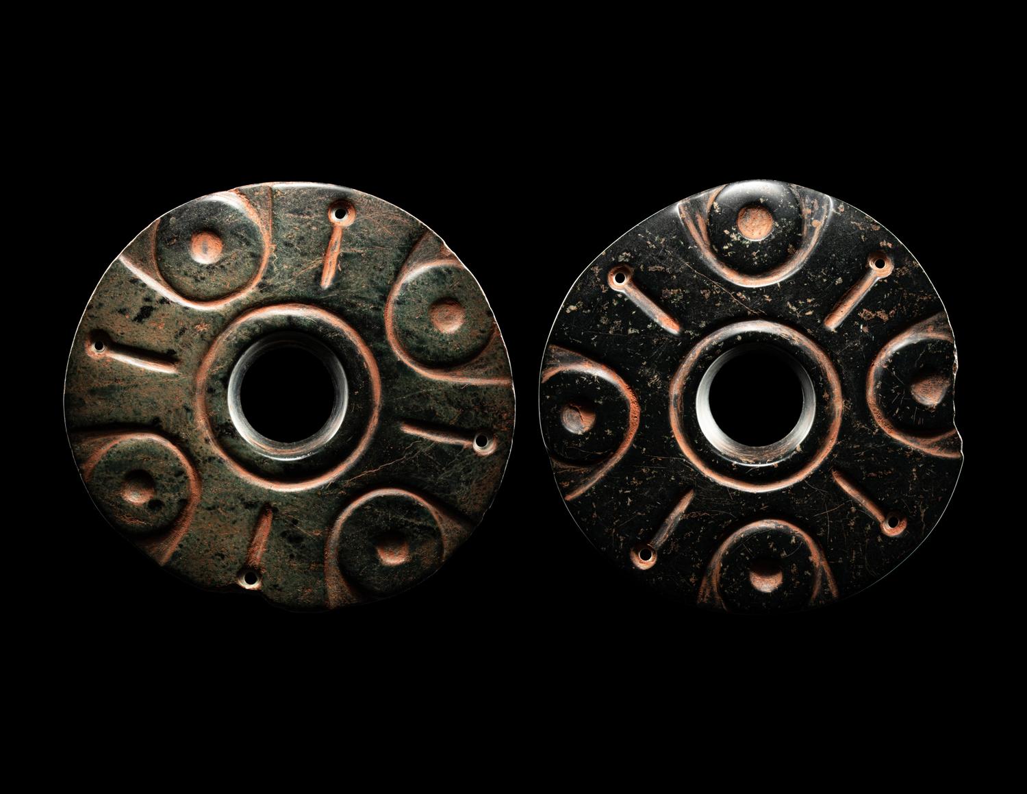 Two Maya Jade Earspools