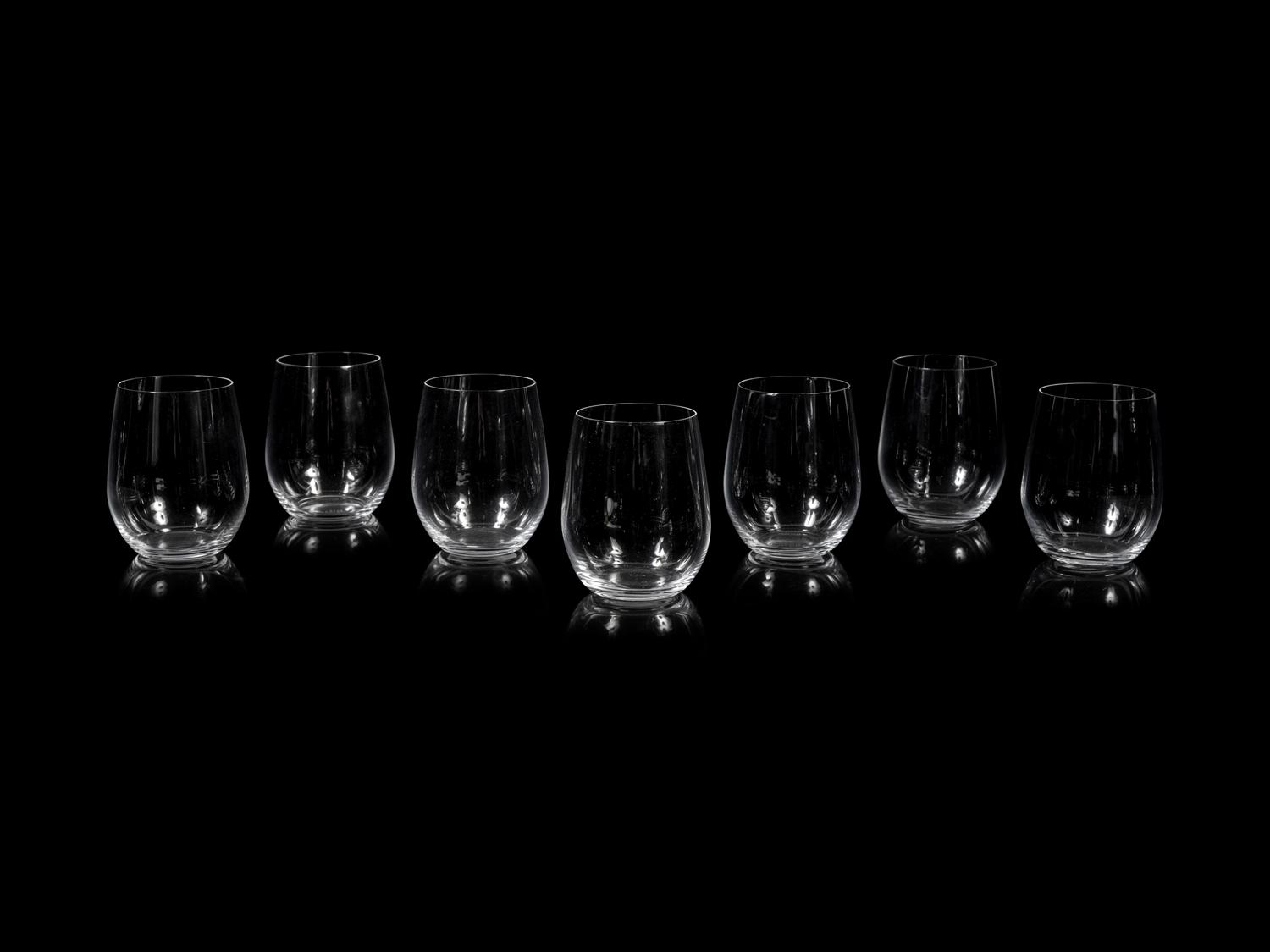 A Set of Eight Riedel Stemless Wine Glasses