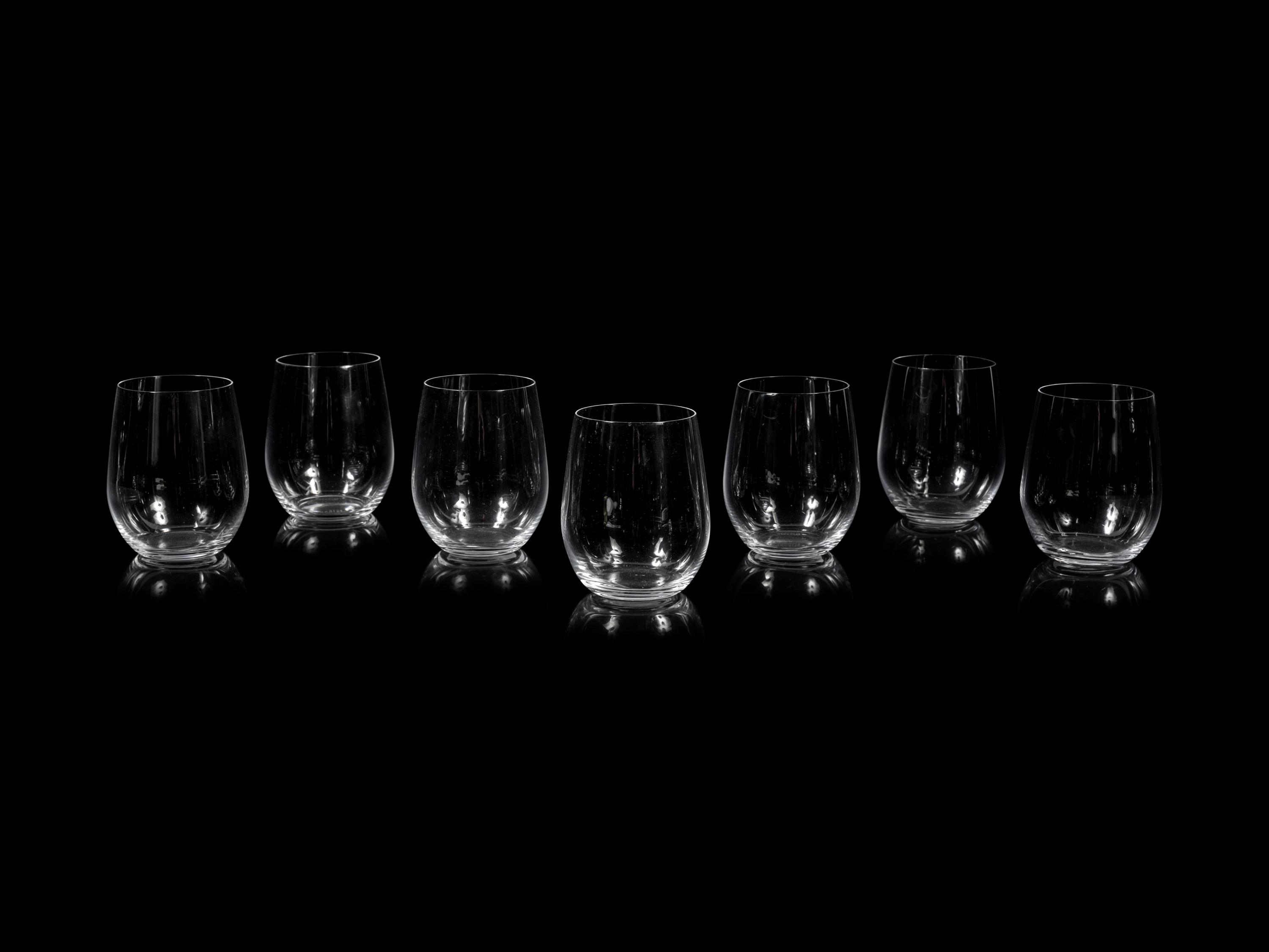 A Set of Eight Riedel Stemless Wine Glasses