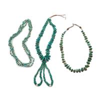 Pueblo-Style Turquoise Nugget and Heishi Necklaces