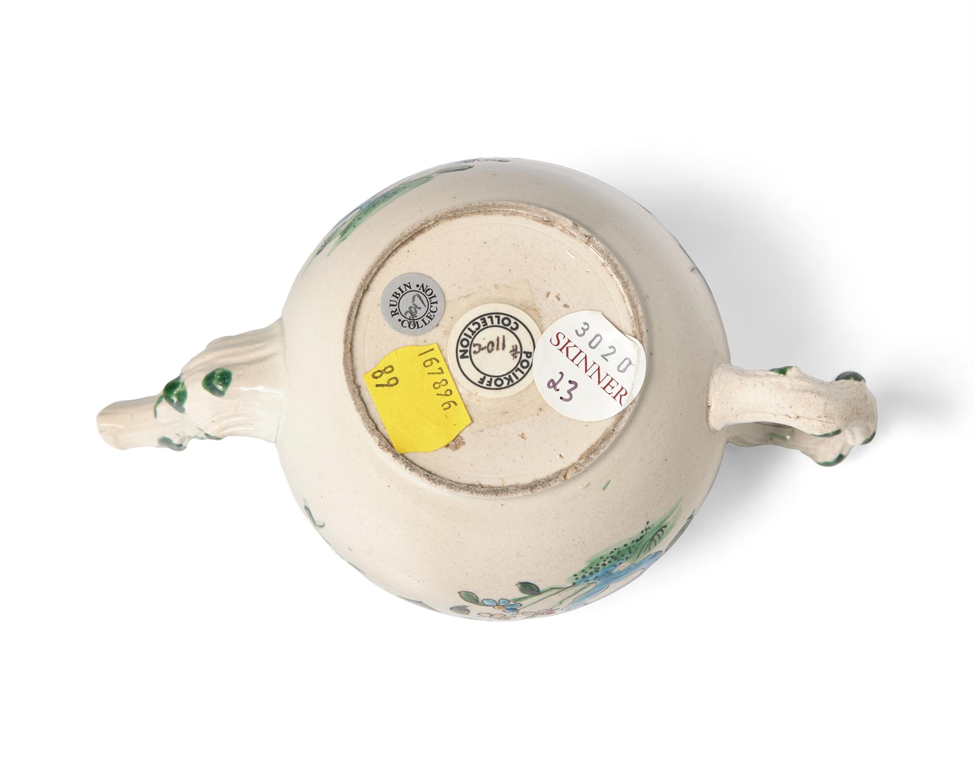 A Staffordshire Salt-Glazed Stoneware Teapot
