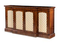 A Regency Rosewood Breakfront Console Cabinet