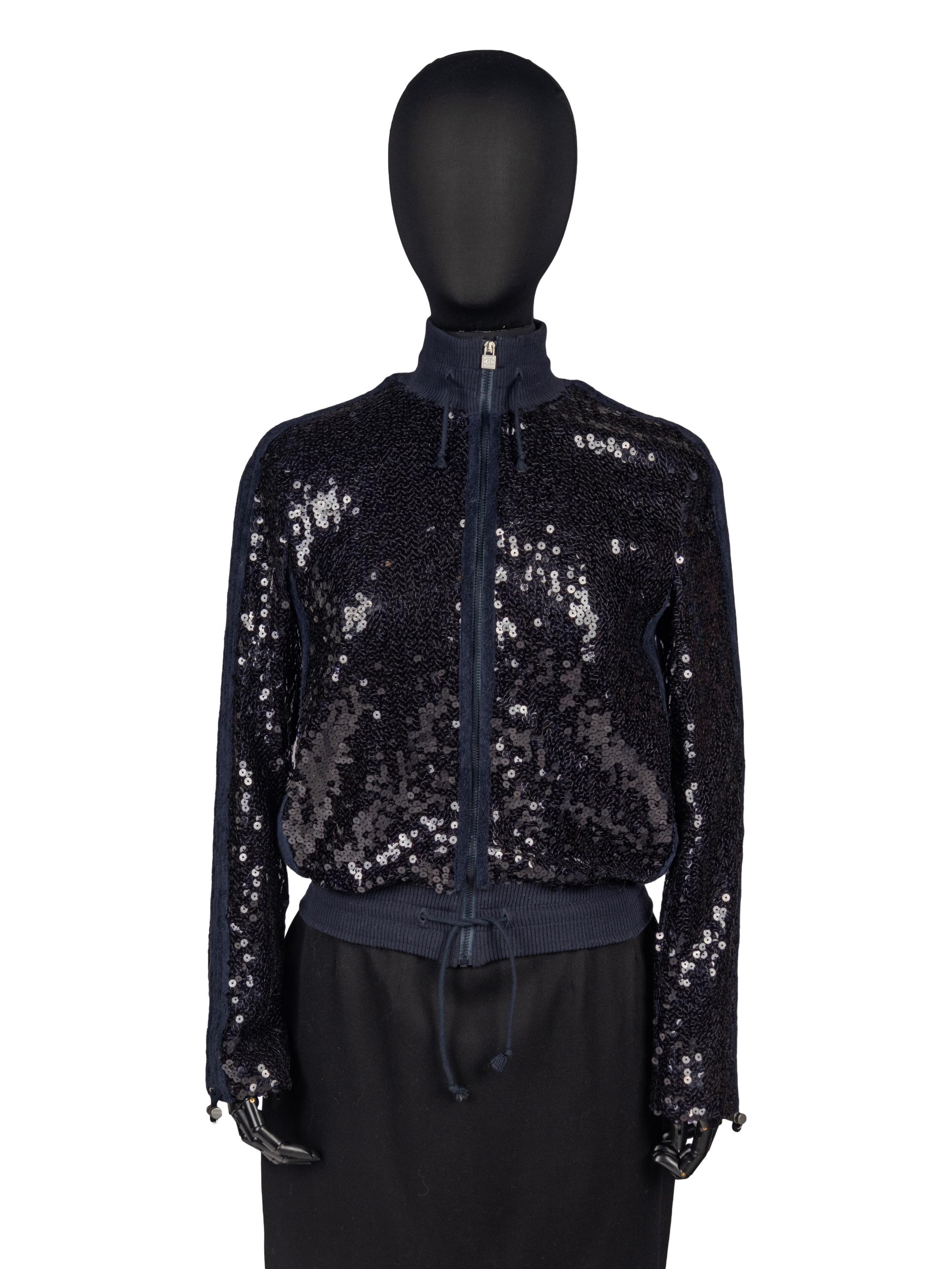 Chanel Zip-Front Sequin Jacket, Cruise 2008