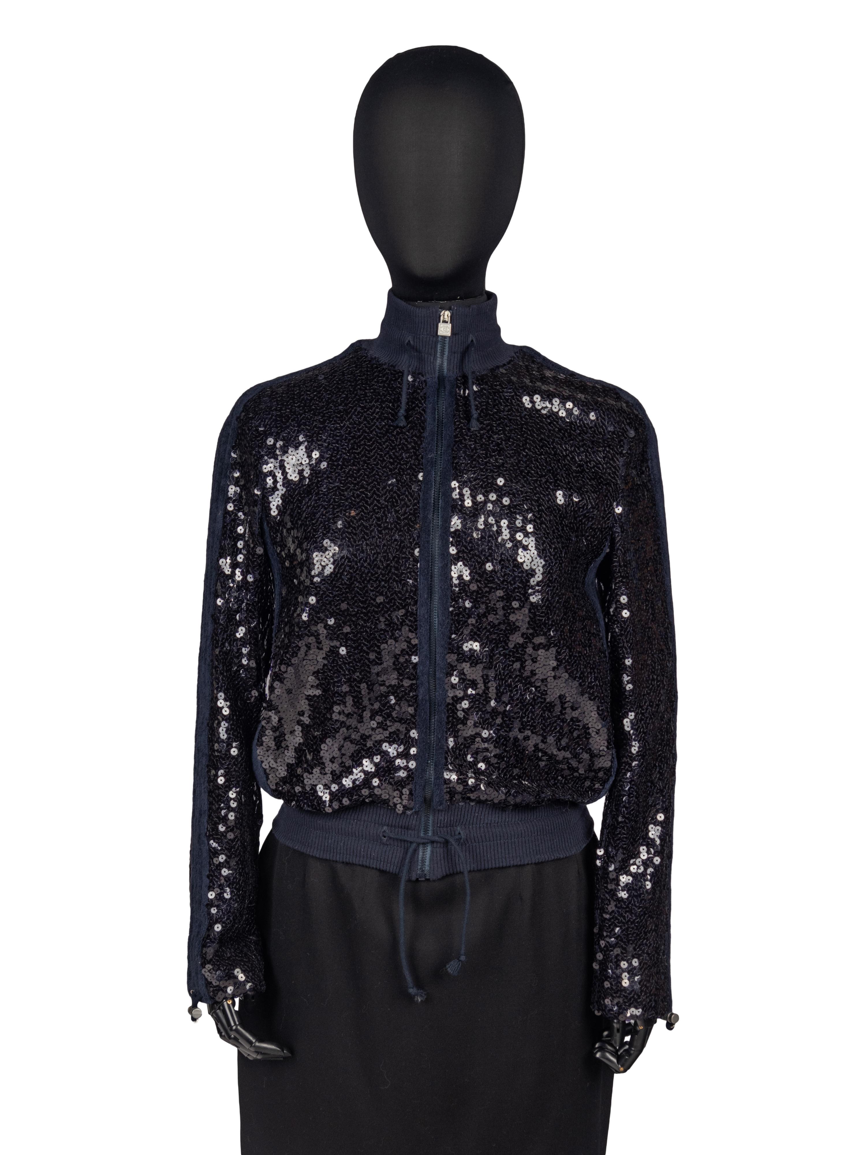 Chanel Zip-Front Sequin Jacket, Cruise 2008