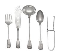 A Victorian Silver Flatware Service