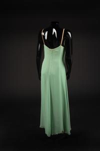 Dress, Cape and Shoes. Dress made by Western Costume Company in Los Angeles, 1980s — Worn by Olivia de Havilland